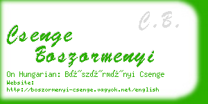 csenge boszormenyi business card